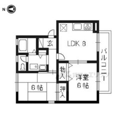 ハイカムール西賀茂の物件間取画像